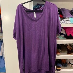 Zenana Outfitters Relaxed Purple Tunic T-Shirt